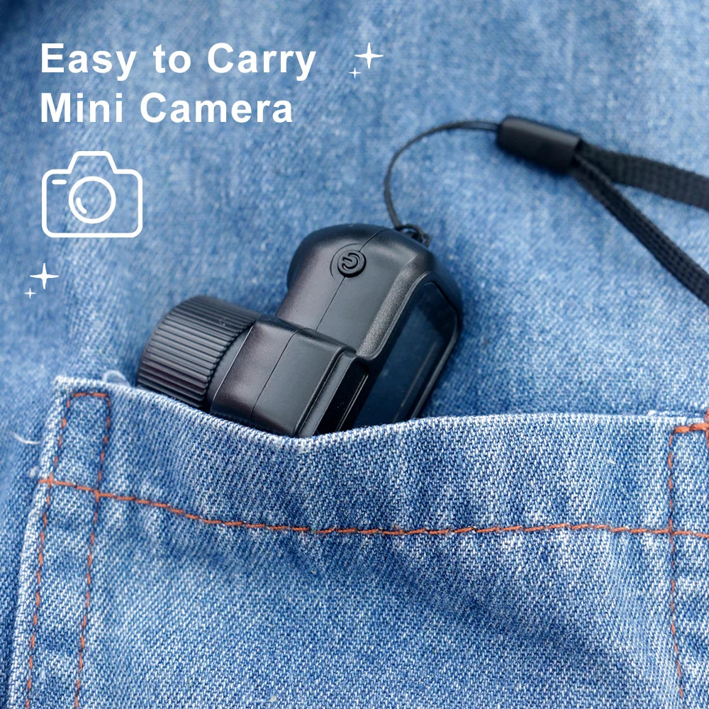 Mini Camera with 0.96In Screen CMOS Indoor Home Outdoor 1080P Sports Portable Vintage Video Recorder Support TF Card Y3000